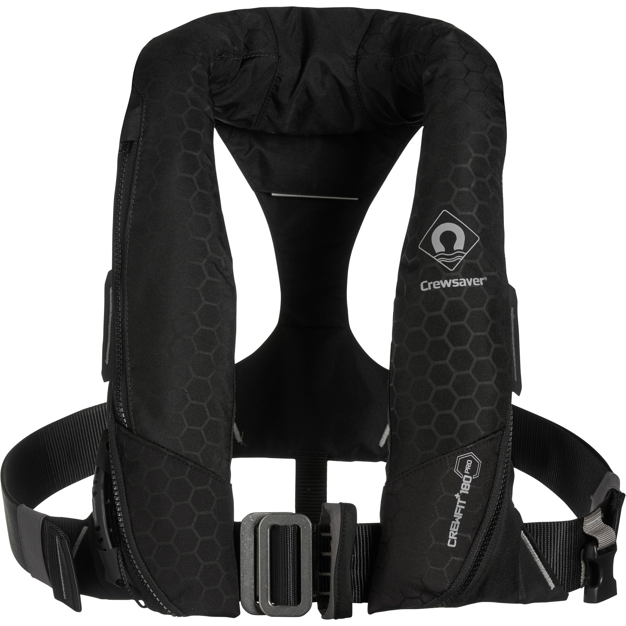 2026 Crewsaver Crewfit+ 180N ISO Single Automatic Lifejacket With Harness 9735BKAP - Black